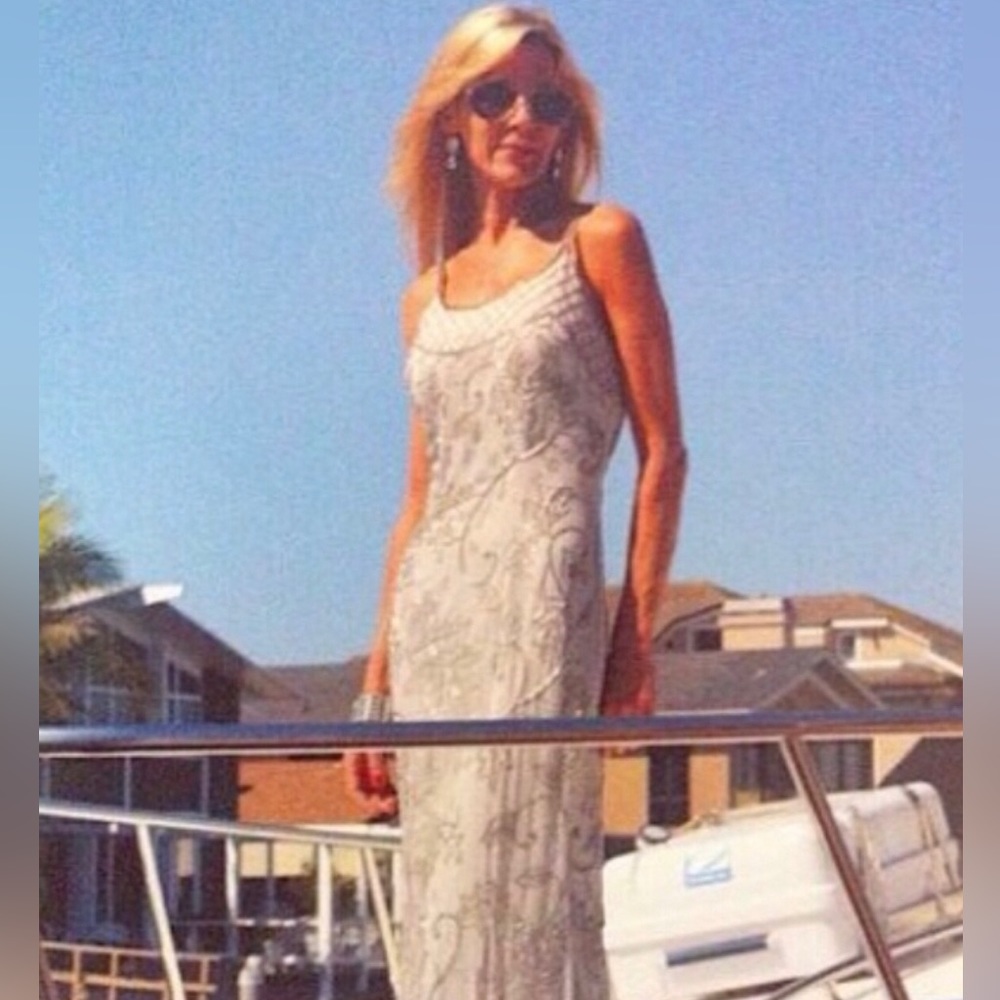 SOLD Formal Long Beaded Cache Dress